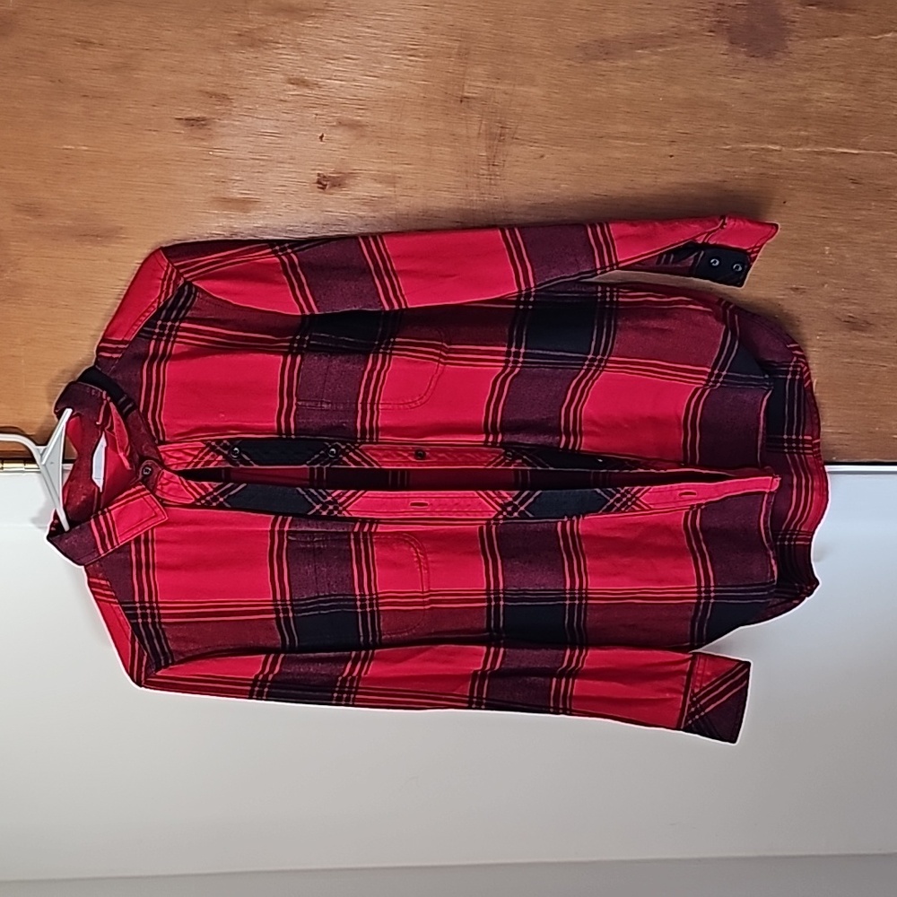 Athleta Lumberjill lumberjack red flannel button down shirt - xs